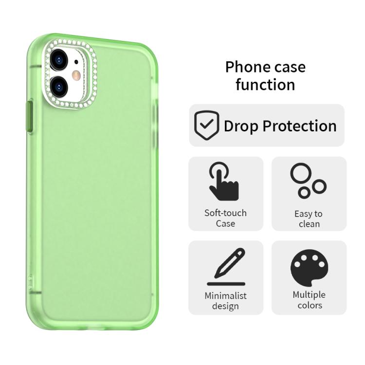 For iPhone 11 Candy Diamond Frosted PC Hybrid TPU Phone Case