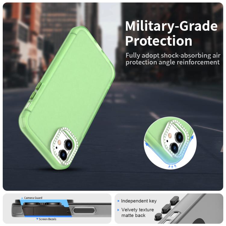 For iPhone 11 Candy Diamond Frosted PC Hybrid TPU Phone Case