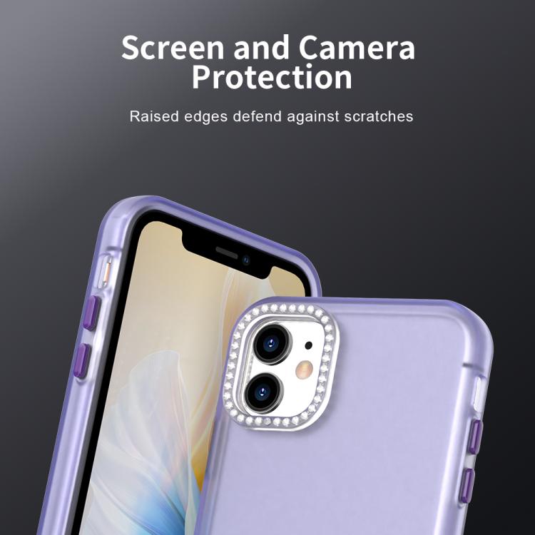 For iPhone 11 Candy Diamond Frosted PC Hybrid TPU Phone Case