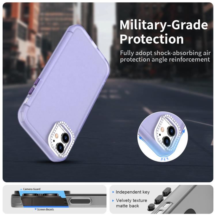 For iPhone 11 Candy Diamond Frosted PC Hybrid TPU Phone Case