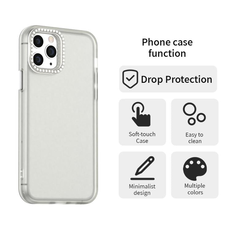 For iPhone 11 Pro Candy Diamond Frosted PC Hybrid TPU Phone Case