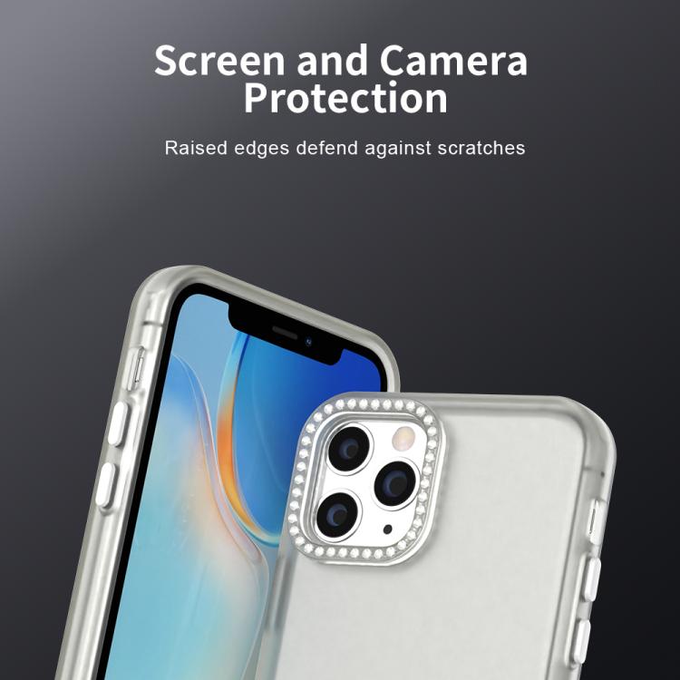 For iPhone 11 Pro Candy Diamond Frosted PC Hybrid TPU Phone Case