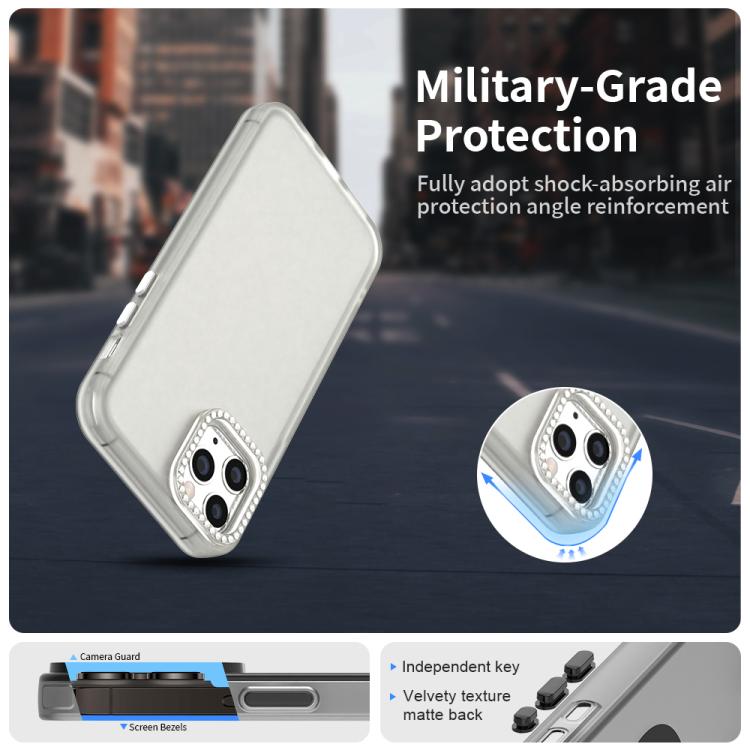 For iPhone 11 Pro Candy Diamond Frosted PC Hybrid TPU Phone Case