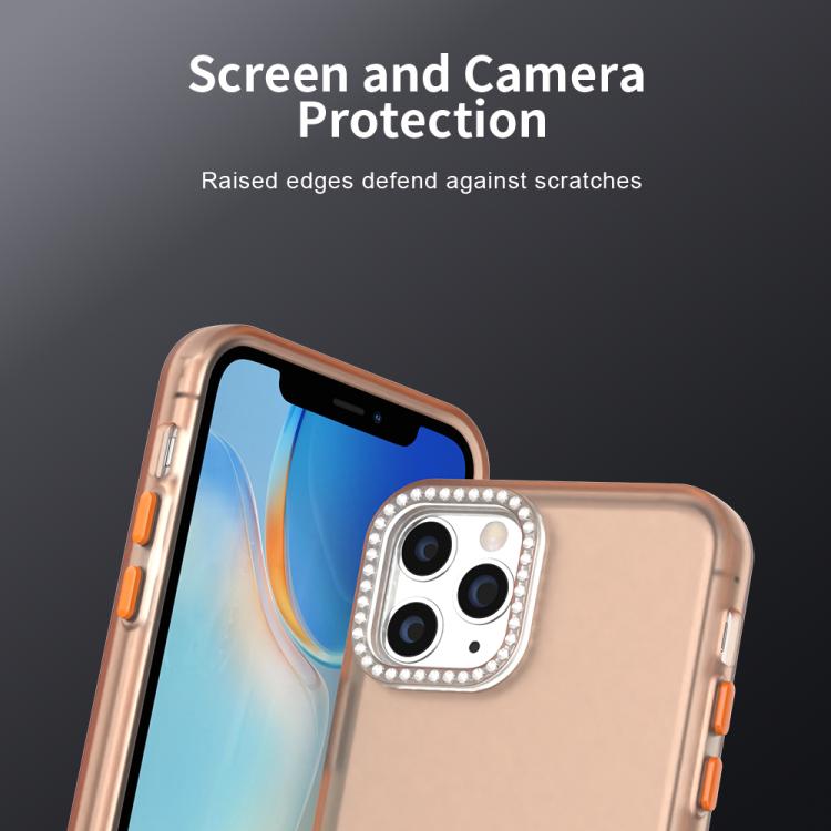For iPhone 11 Pro Candy Diamond Frosted PC Hybrid TPU Phone Case