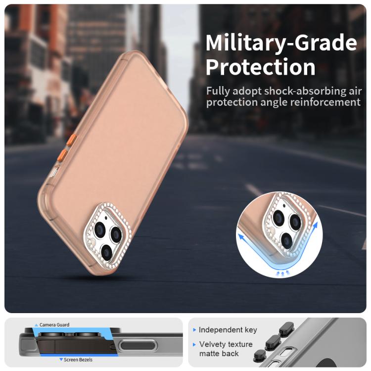 For iPhone 11 Pro Candy Diamond Frosted PC Hybrid TPU Phone Case