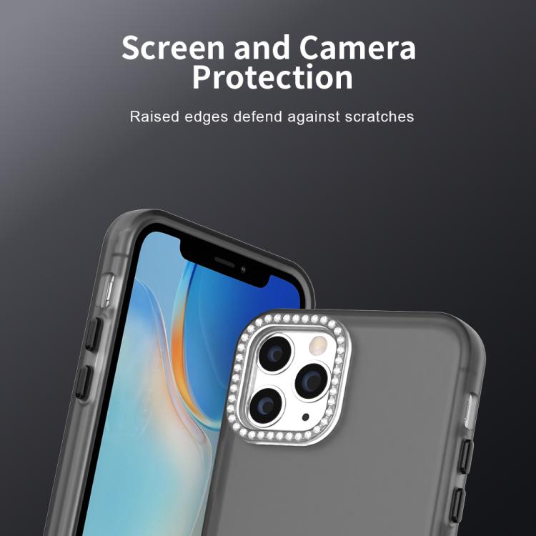 For iPhone 11 Pro Candy Diamond Frosted PC Hybrid TPU Phone Case