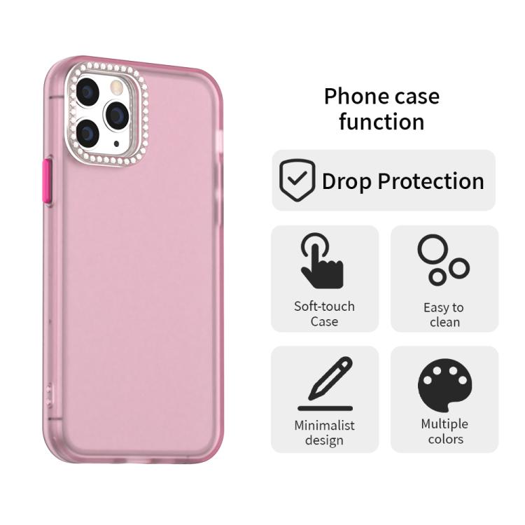 For iPhone 11 Pro Candy Diamond Frosted PC Hybrid TPU Phone Case
