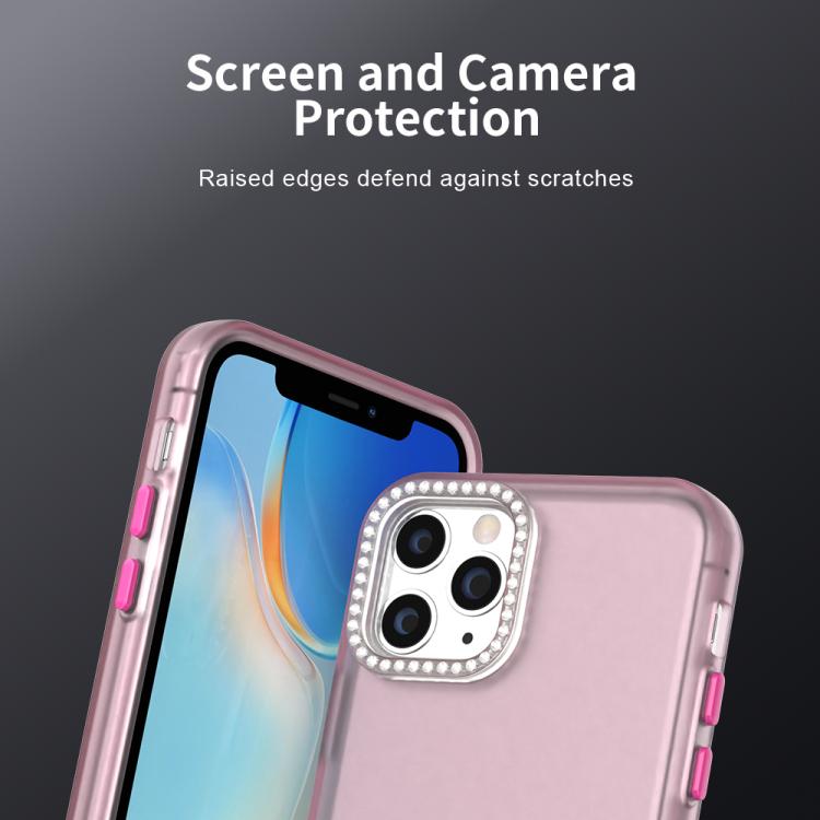 For iPhone 11 Pro Candy Diamond Frosted PC Hybrid TPU Phone Case