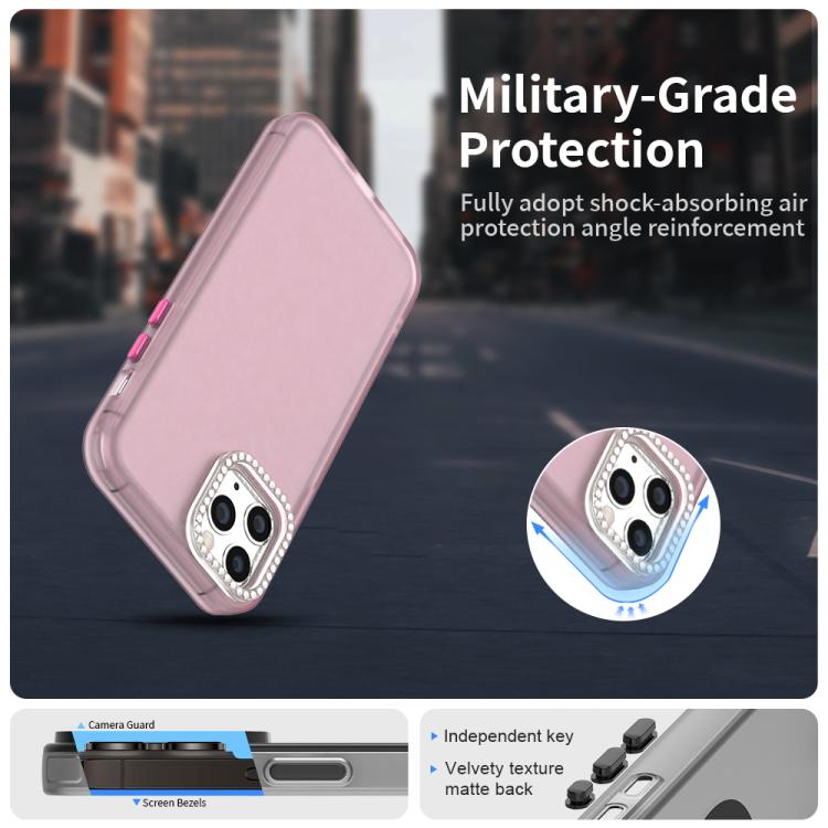 For iPhone 11 Pro Candy Diamond Frosted PC Hybrid TPU Phone Case