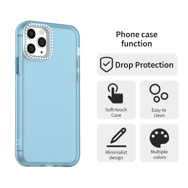 For iPhone 11 Pro Candy Diamond Frosted PC Hybrid TPU Phone Case