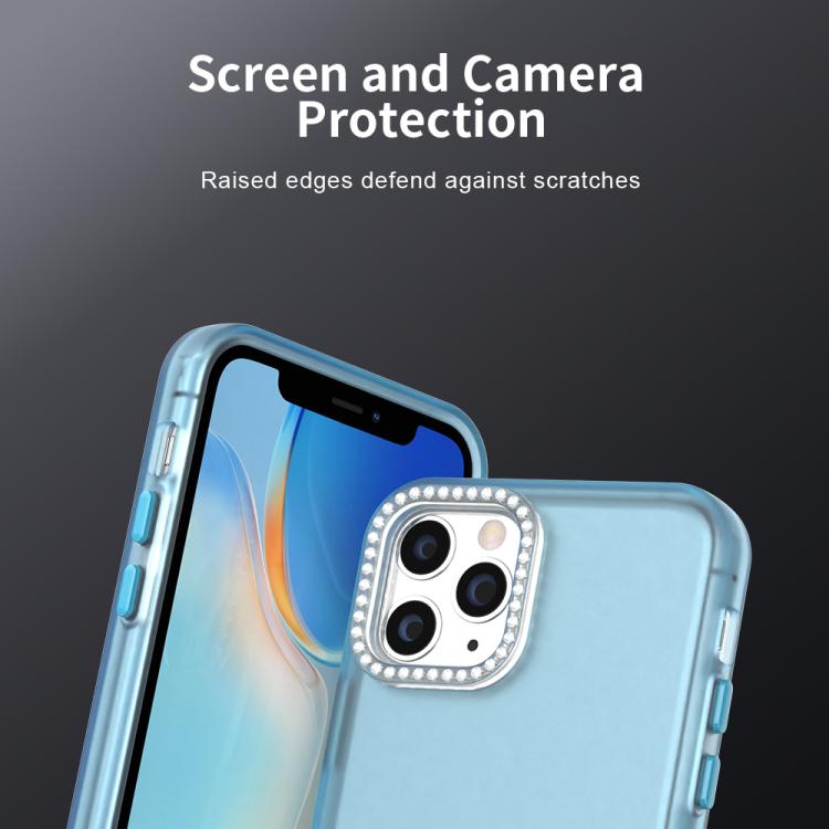 For iPhone 11 Pro Candy Diamond Frosted PC Hybrid TPU Phone Case