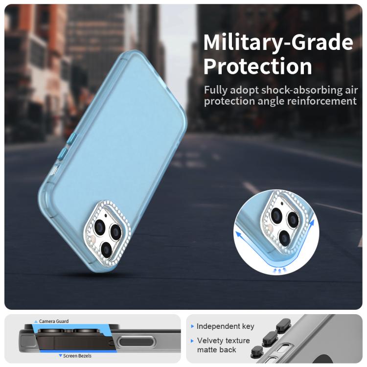 For iPhone 11 Pro Candy Diamond Frosted PC Hybrid TPU Phone Case