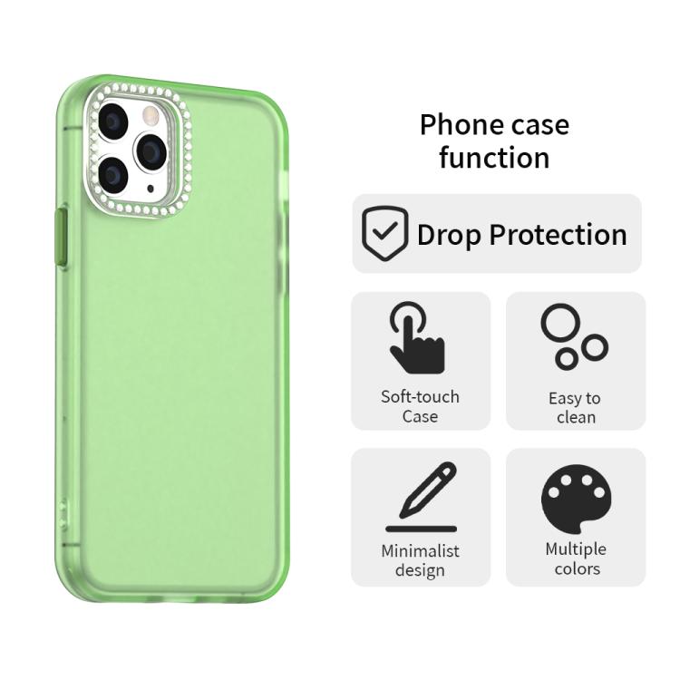 For iPhone 11 Pro Candy Diamond Frosted PC Hybrid TPU Phone Case