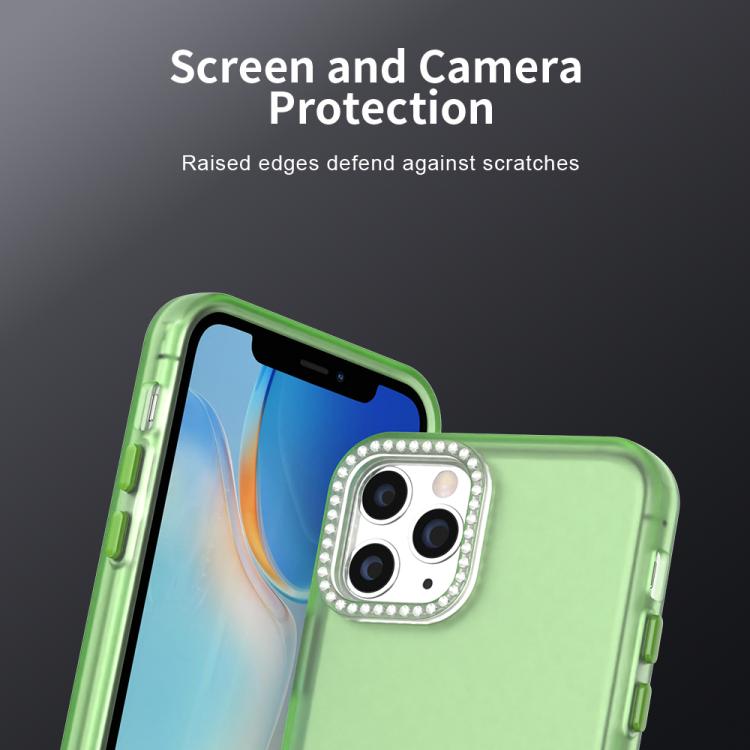 For iPhone 11 Pro Candy Diamond Frosted PC Hybrid TPU Phone Case