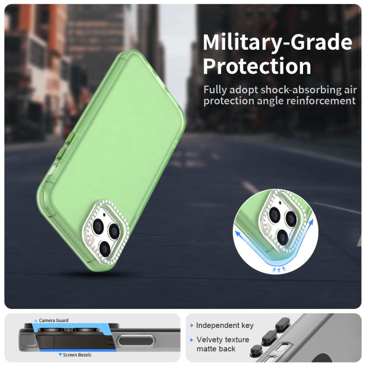 For iPhone 11 Pro Candy Diamond Frosted PC Hybrid TPU Phone Case