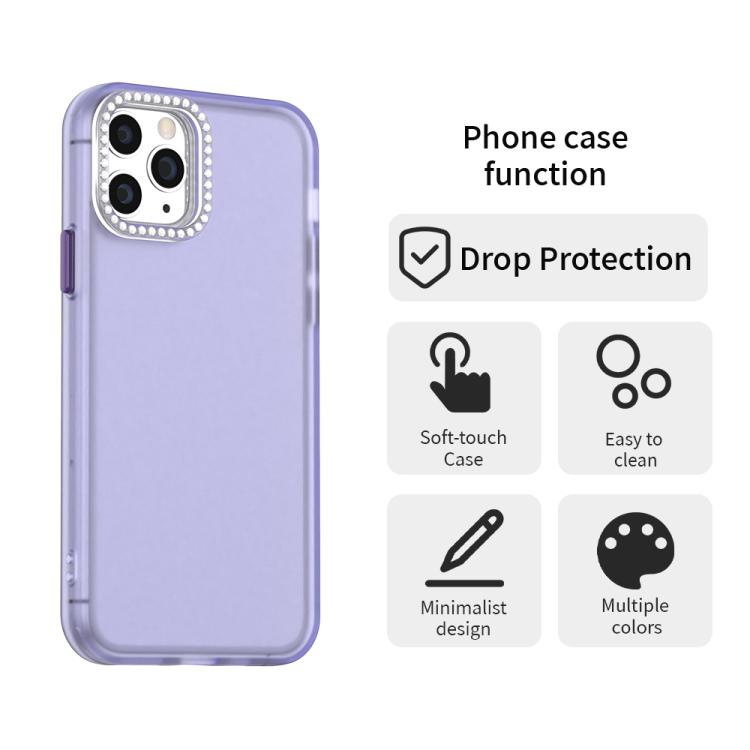For iPhone 11 Pro Candy Diamond Frosted PC Hybrid TPU Phone Case