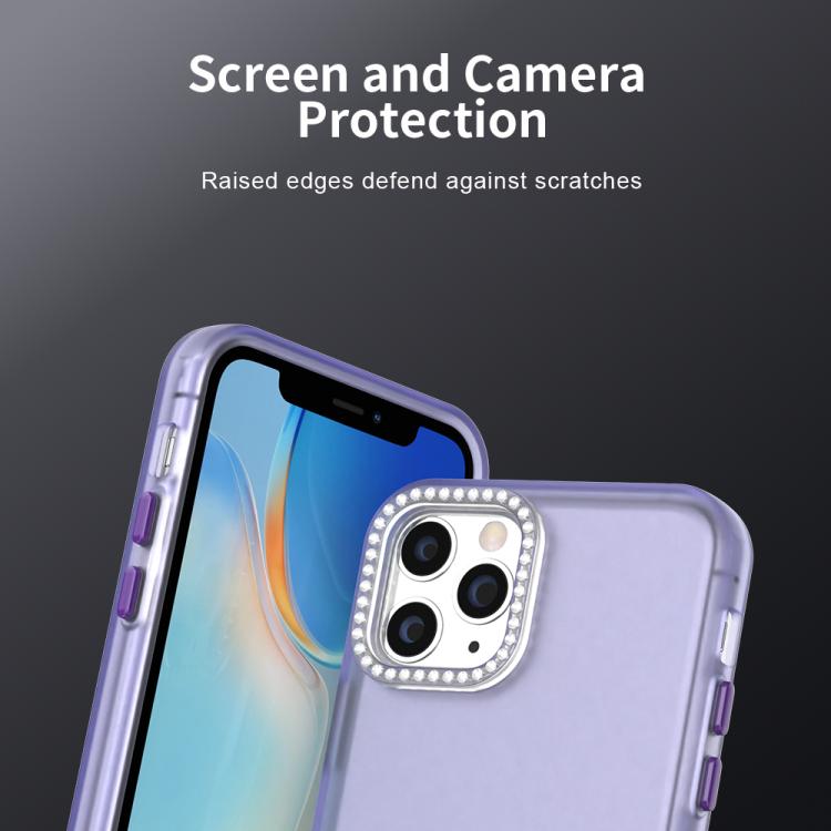 For iPhone 11 Pro Candy Diamond Frosted PC Hybrid TPU Phone Case