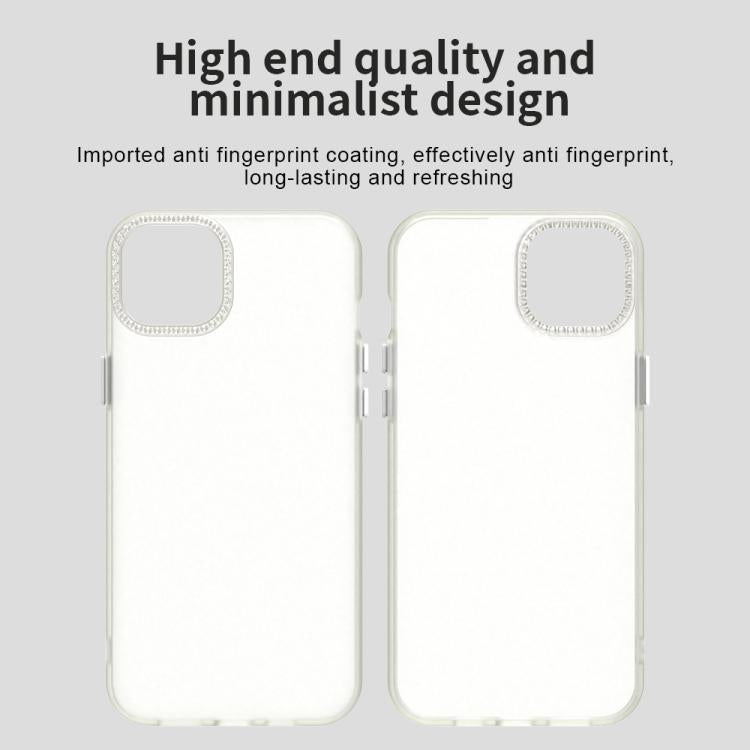 For iPhone 14 Plus Candy Diamond Frosted PC Hybrid TPU Phone Case