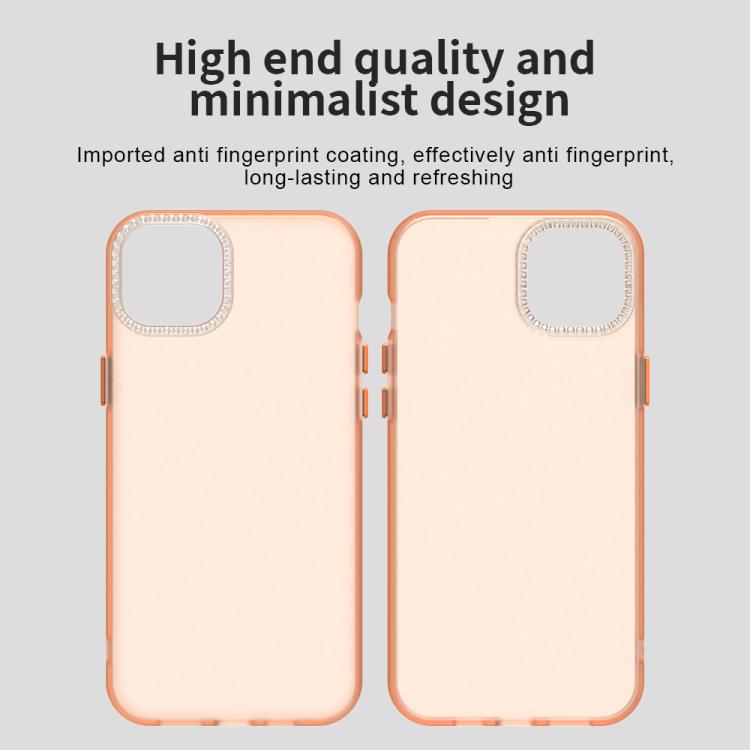 For iPhone 14 Plus Candy Diamond Frosted PC Hybrid TPU Phone Case