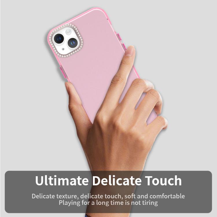 For iPhone 14 Plus Candy Diamond Frosted PC Hybrid TPU Phone Case