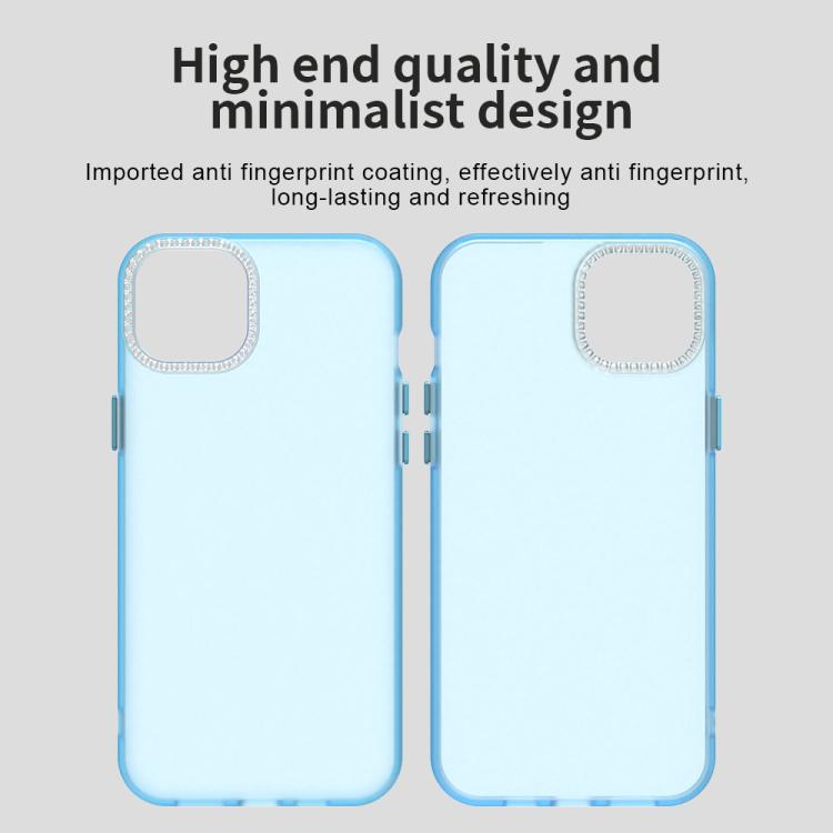 For iPhone 14 Plus Candy Diamond Frosted PC Hybrid TPU Phone Case