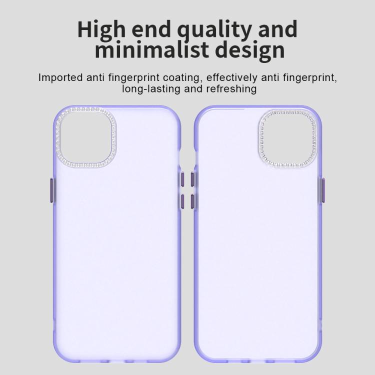 For iPhone 14 Plus Candy Diamond Frosted PC Hybrid TPU Phone Case