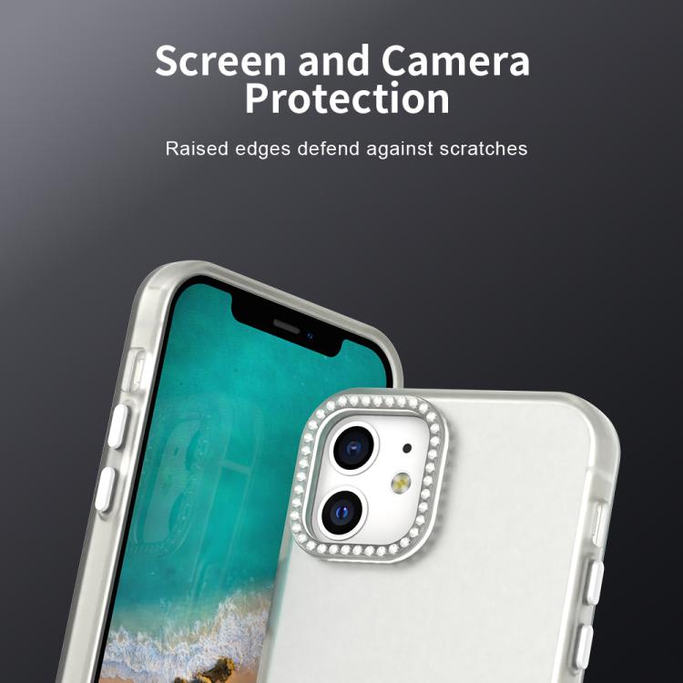 For iPhone 12 Pro Candy Diamond Frosted PC Hybrid TPU Phone Case