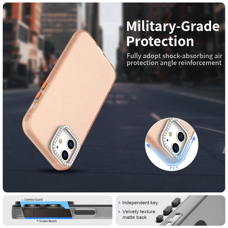 For iPhone 12 Pro Candy Diamond Frosted PC Hybrid TPU Phone Case