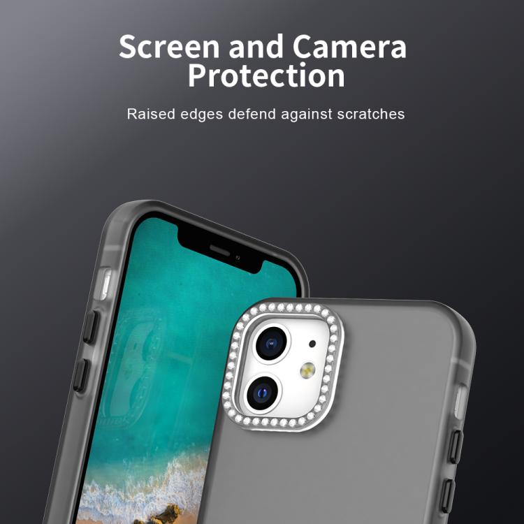 For iPhone 12 Pro Candy Diamond Frosted PC Hybrid TPU Phone Case