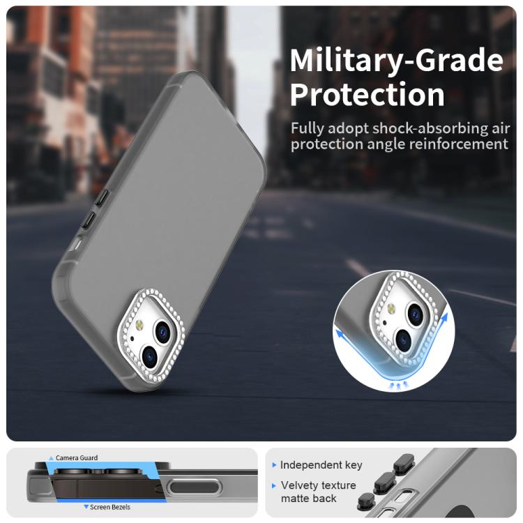 For iPhone 12 Pro Candy Diamond Frosted PC Hybrid TPU Phone Case