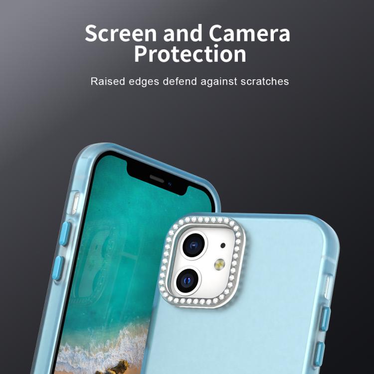 For iPhone 12 Pro Candy Diamond Frosted PC Hybrid TPU Phone Case