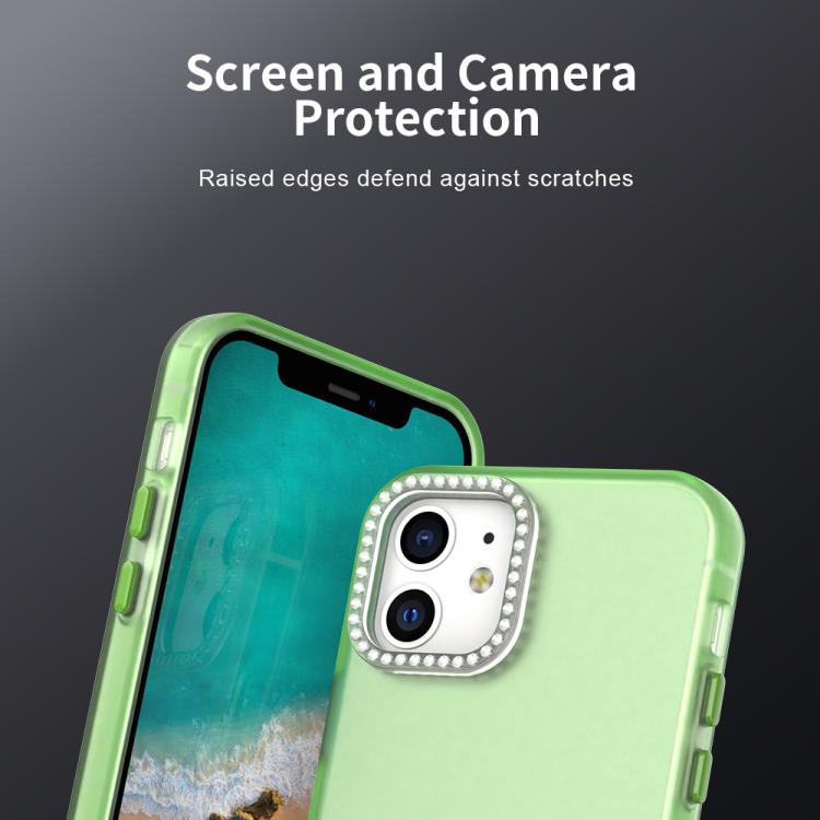 For iPhone 12 Pro Candy Diamond Frosted PC Hybrid TPU Phone Case