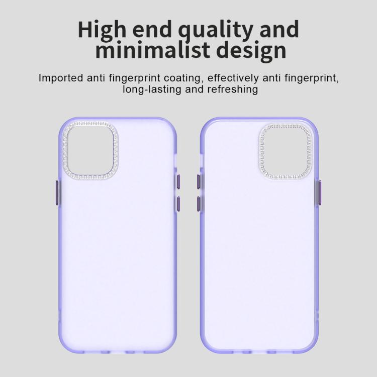 For iPhone 12 Pro Candy Diamond Frosted PC Hybrid TPU Phone Case