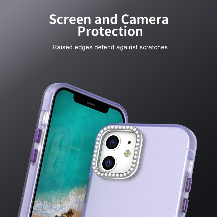 For iPhone 12 Pro Candy Diamond Frosted PC Hybrid TPU Phone Case