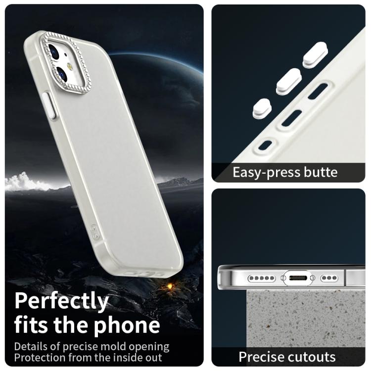 For iPhone 12 Candy Diamond Frosted PC Hybrid TPU Phone Case