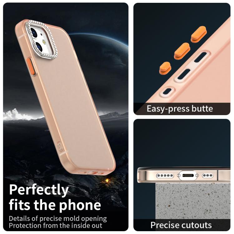 For iPhone 12 Candy Diamond Frosted PC Hybrid TPU Phone Case