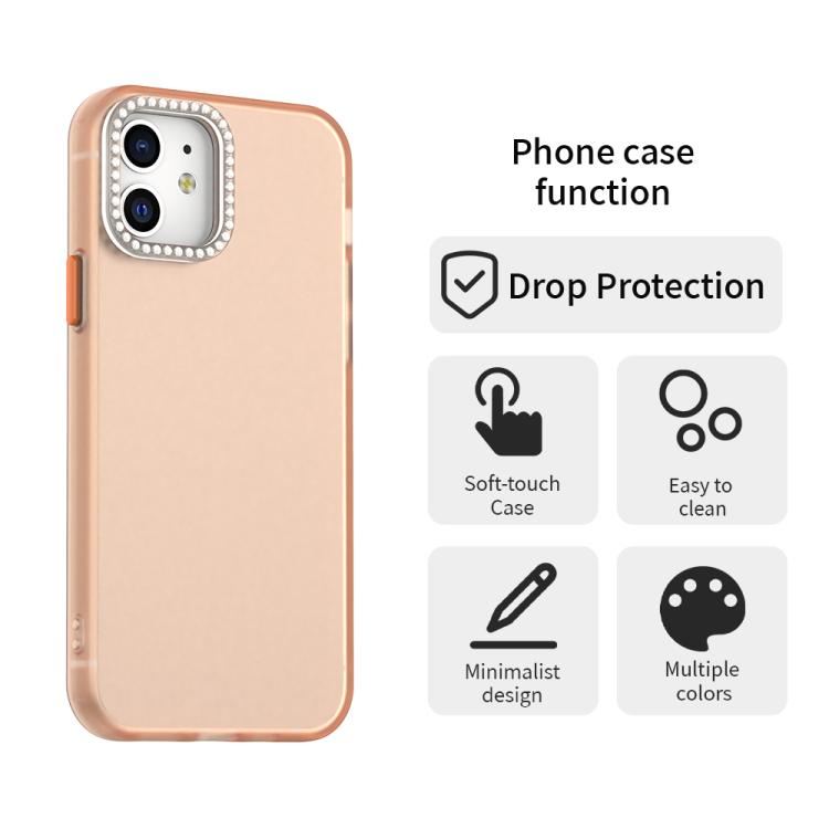 For iPhone 12 Candy Diamond Frosted PC Hybrid TPU Phone Case