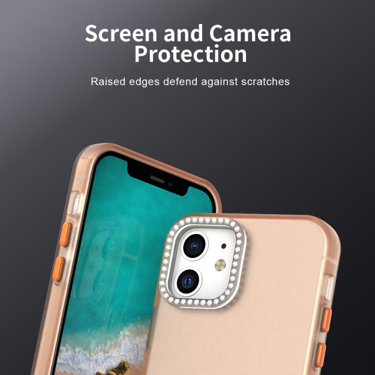For iPhone 12 Candy Diamond Frosted PC Hybrid TPU Phone Case