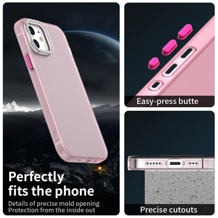 For iPhone 12 Candy Diamond Frosted PC Hybrid TPU Phone Case