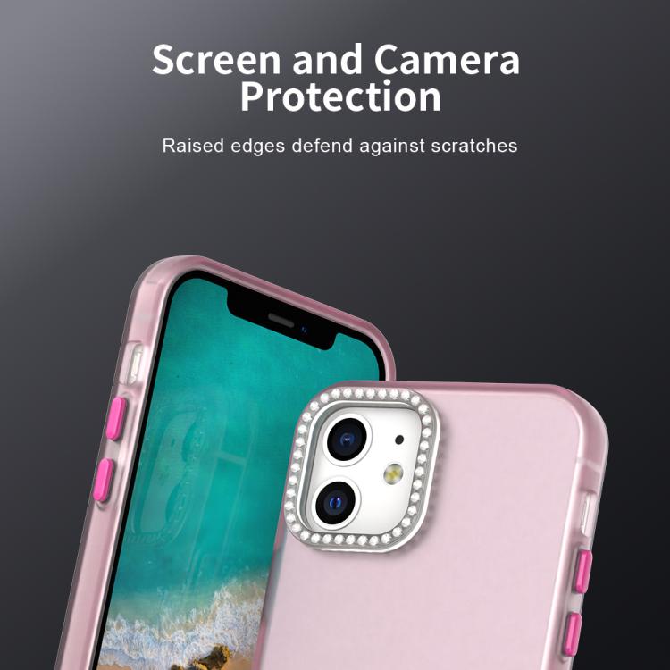 For iPhone 12 Candy Diamond Frosted PC Hybrid TPU Phone Case