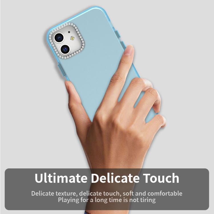 For iPhone 12 Candy Diamond Frosted PC Hybrid TPU Phone Case