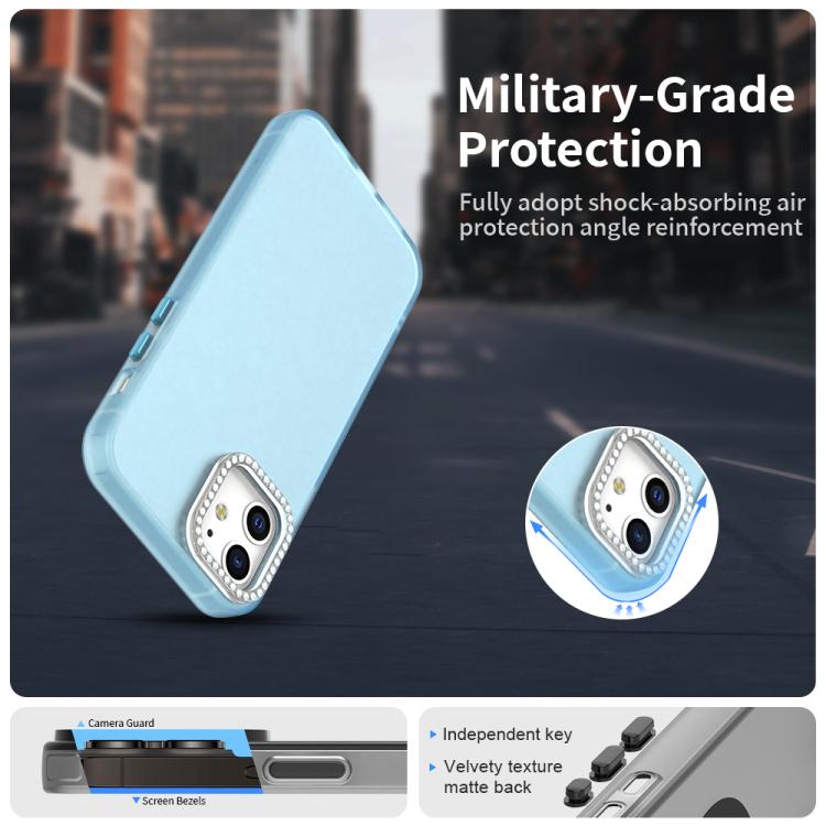 For iPhone 12 Candy Diamond Frosted PC Hybrid TPU Phone Case