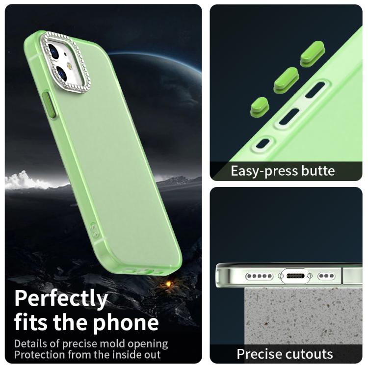 For iPhone 12 Candy Diamond Frosted PC Hybrid TPU Phone Case