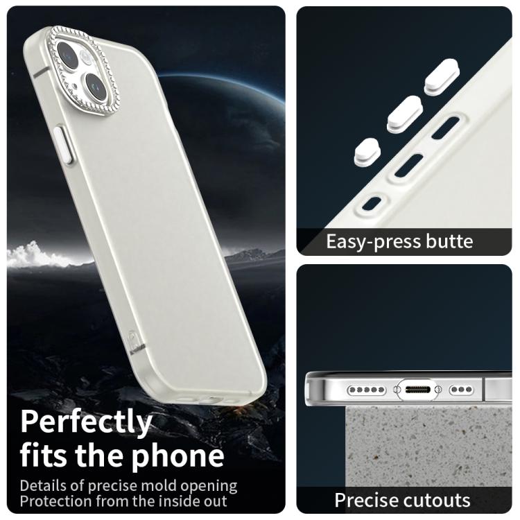 For iPhone 15 Plus Candy Diamond Frosted PC Hybrid TPU Phone Case