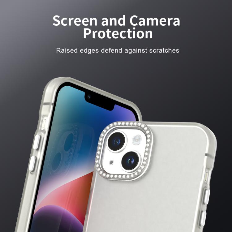 For iPhone 15 Plus Candy Diamond Frosted PC Hybrid TPU Phone Case