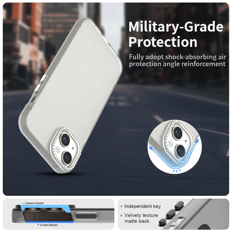 For iPhone 15 Plus Candy Diamond Frosted PC Hybrid TPU Phone Case