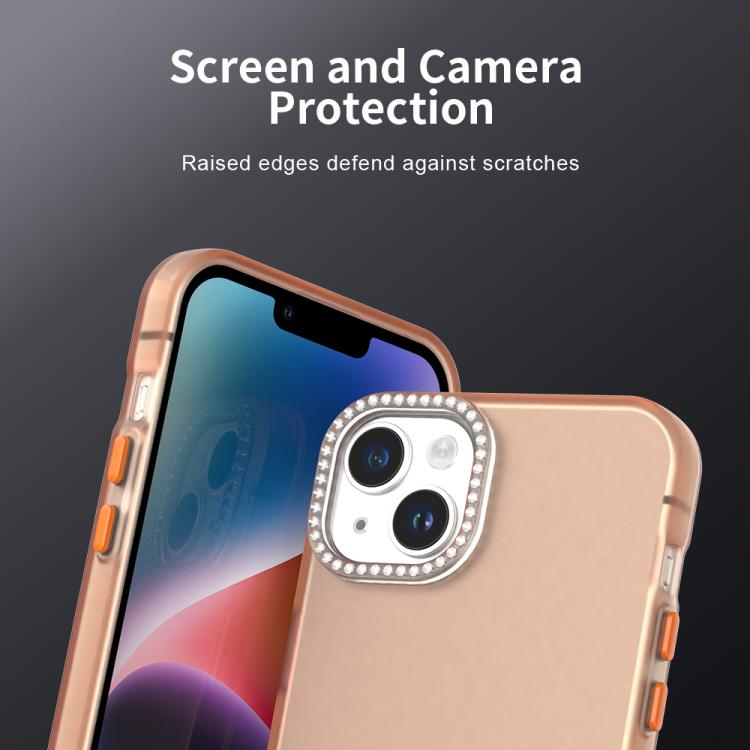 For iPhone 15 Plus Candy Diamond Frosted PC Hybrid TPU Phone Case
