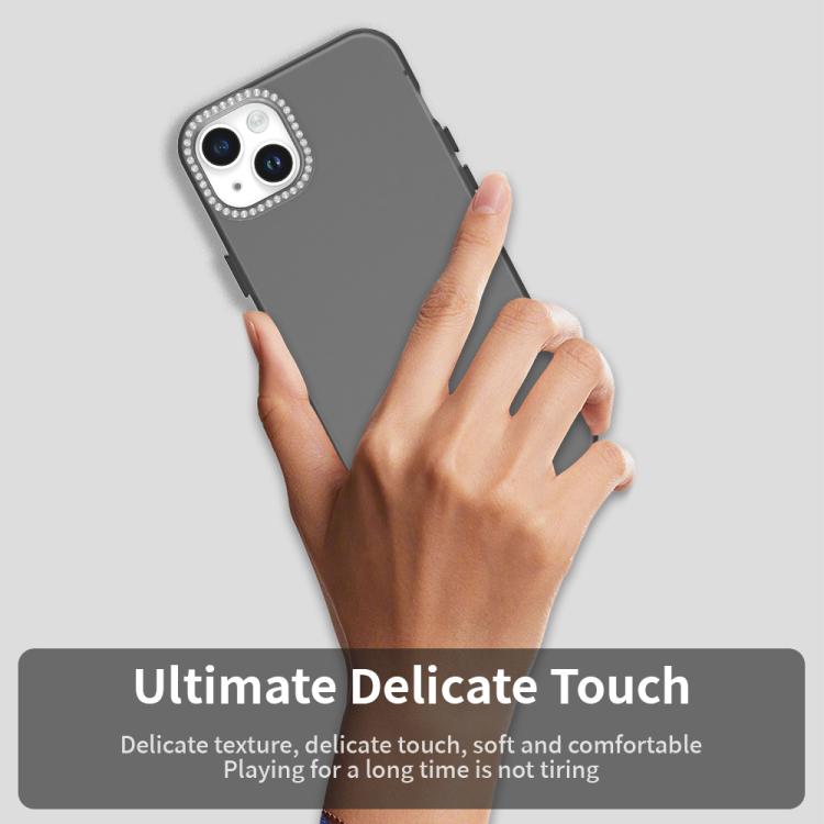 For iPhone 15 Plus Candy Diamond Frosted PC Hybrid TPU Phone Case