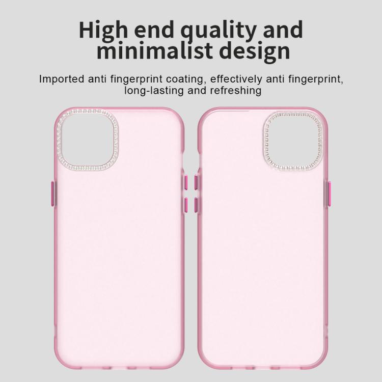 For iPhone 15 Plus Candy Diamond Frosted PC Hybrid TPU Phone Case