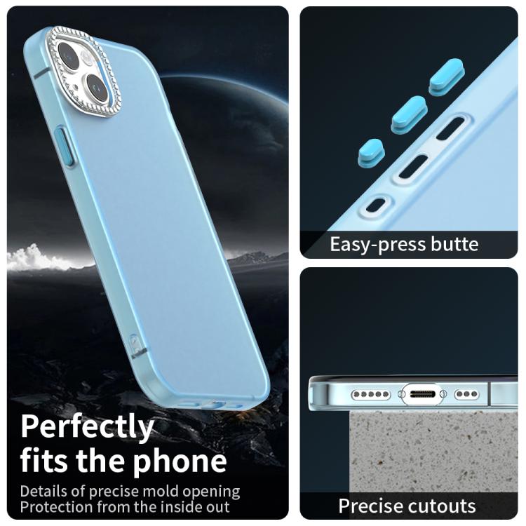 For iPhone 15 Plus Candy Diamond Frosted PC Hybrid TPU Phone Case